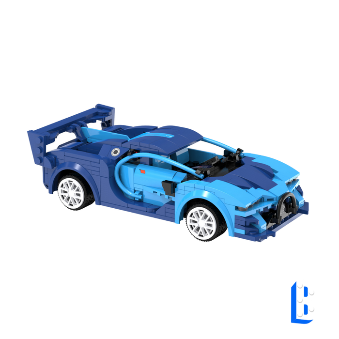 La voiture de course bleue RC échelle 1:20
