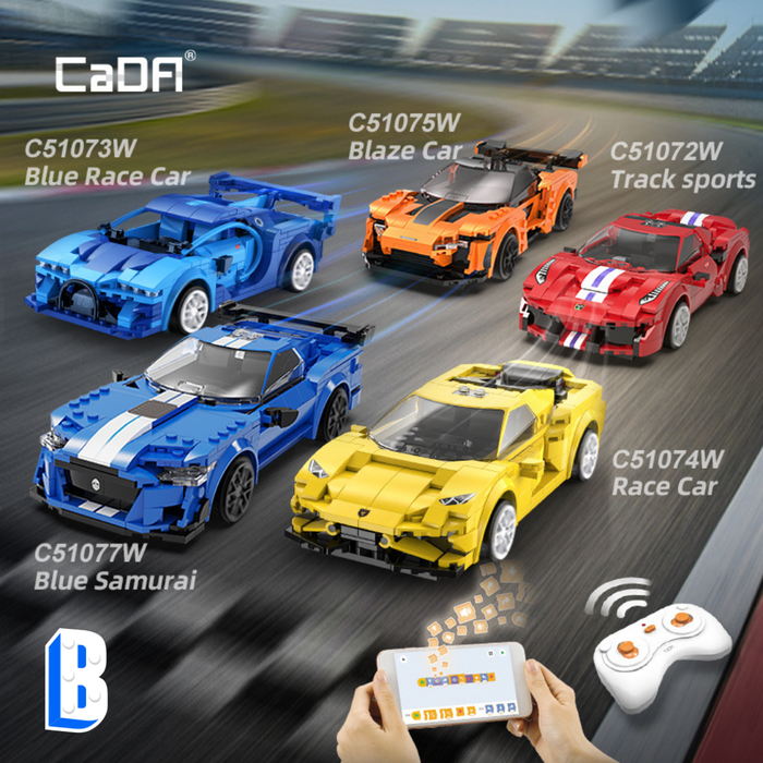 La voiture de course bleue RC échelle 1:20