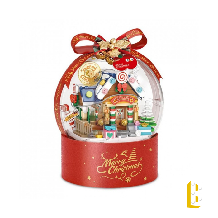Boule à neige illuminée - La maison de Noël
