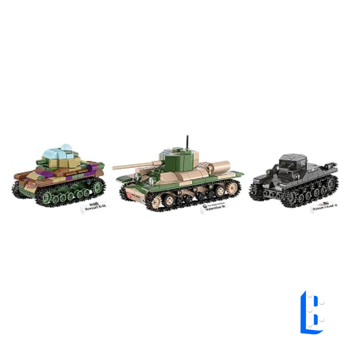 Chars Panzer I V Valentine IX et Renault R35 echelle 1:48