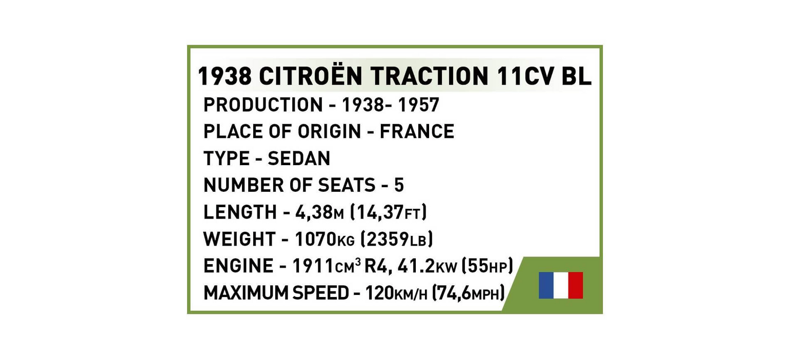 Véhicule Citroën traction 11CV BL - France