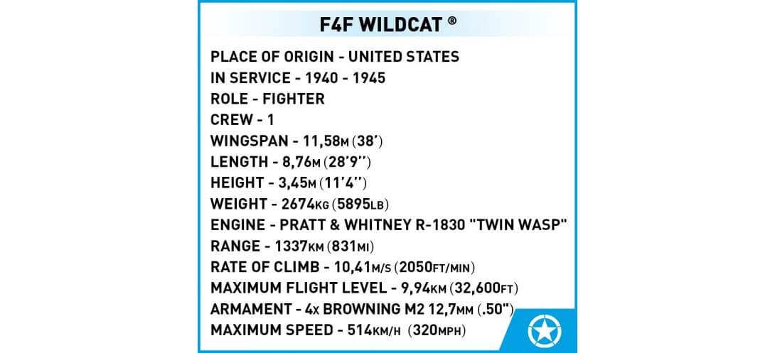 Avion F4F Wildcat - USA