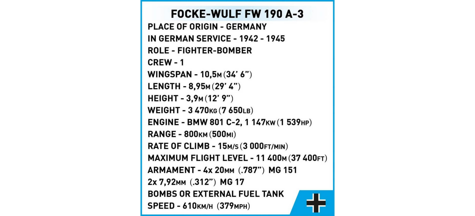 Avion Focke-Wulf FW 190 A3 - Allemagne
