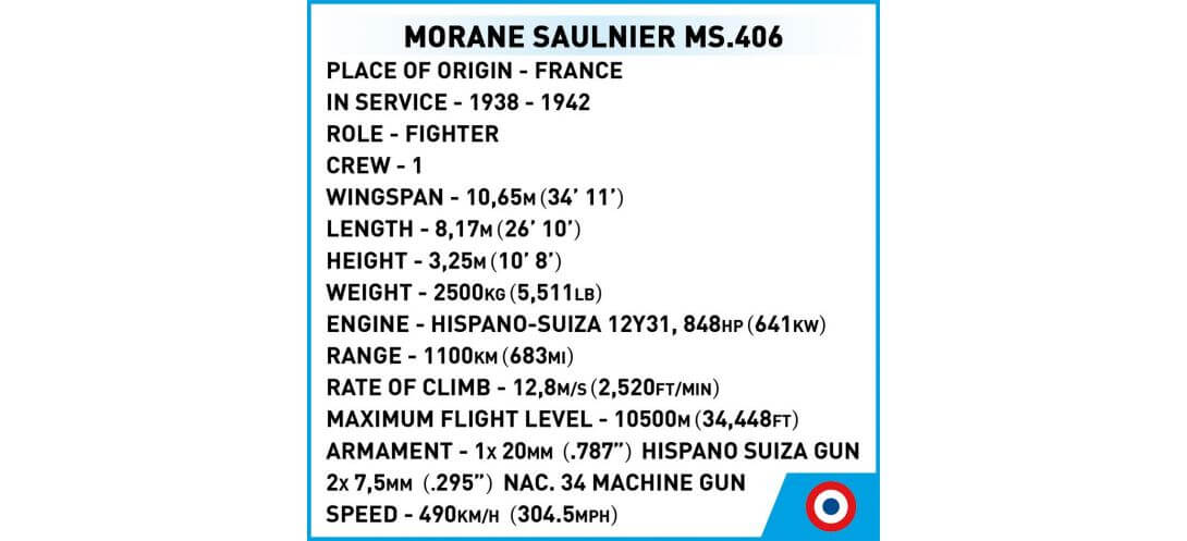 Avion Morane-Saulnier MS.406 - France