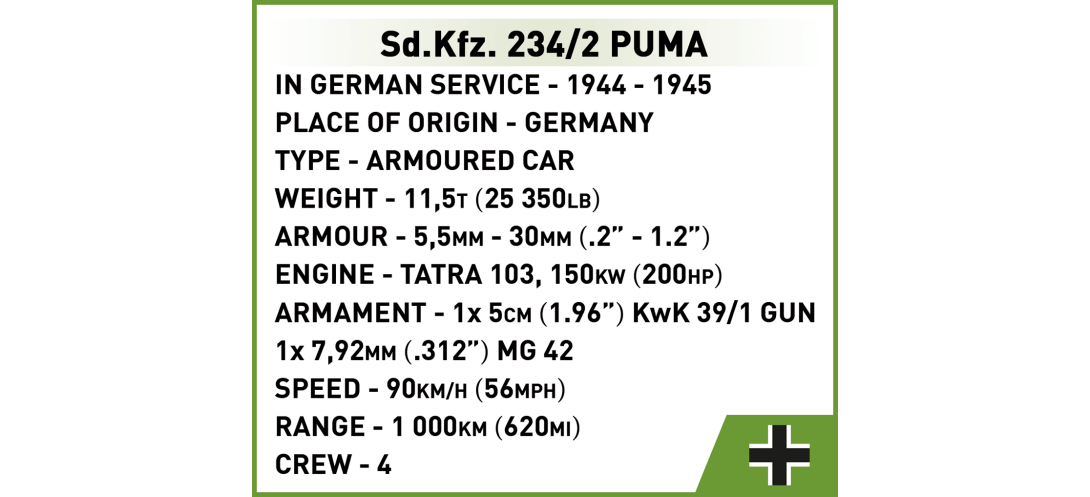 Char Sd.Kfz 234/2 Puma - Allemagne