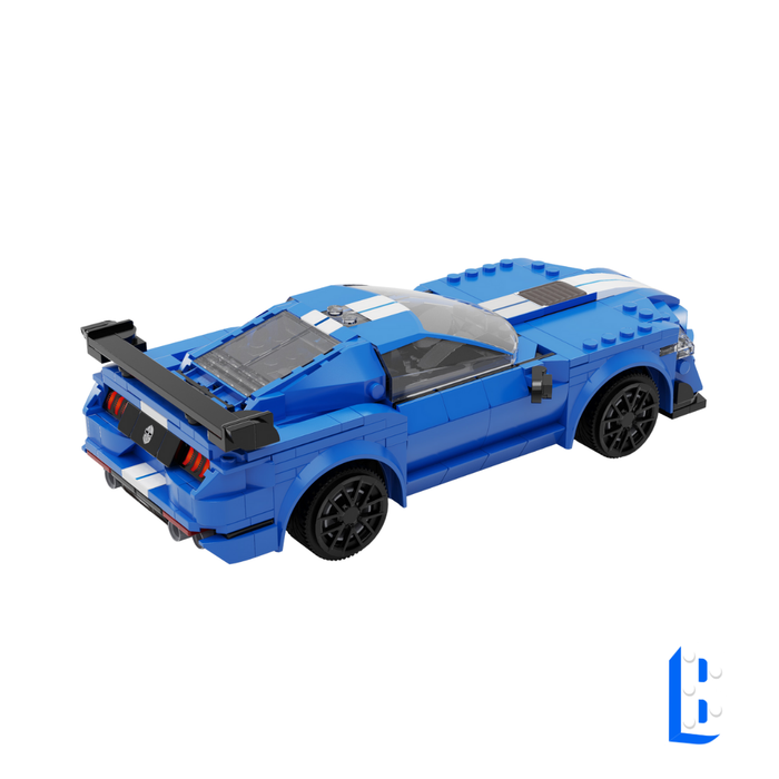 51077 La voiture de course bleue et blanche