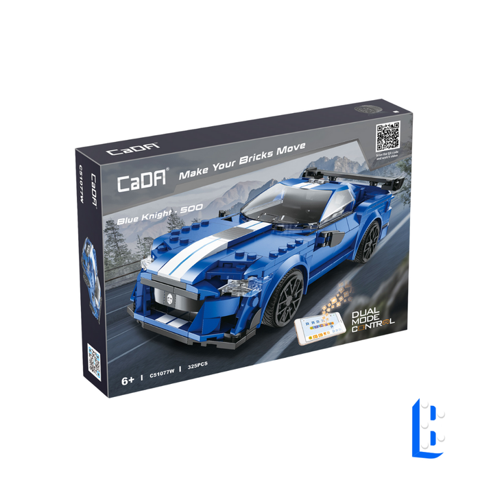 51077 La voiture de course bleue et blanche