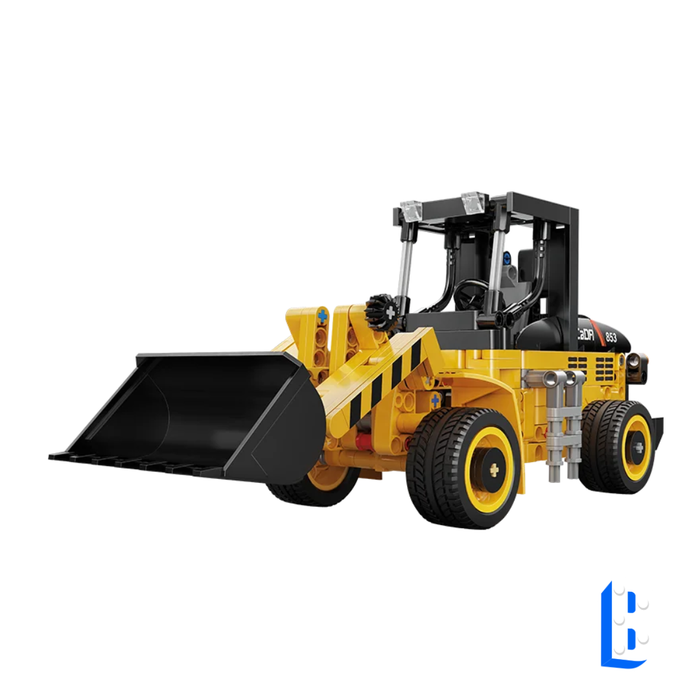 La chargeuse de chantier avec godet