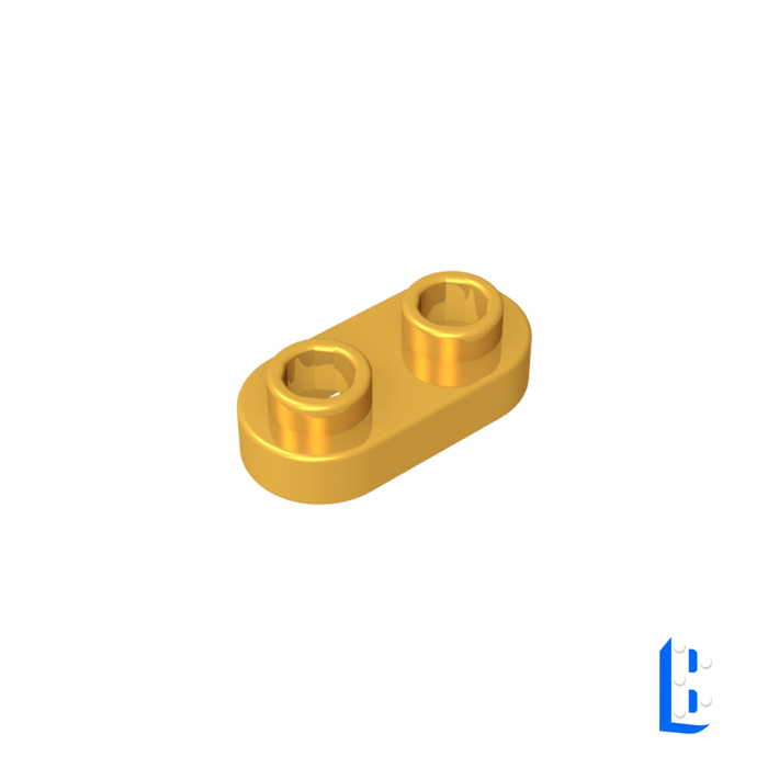 Plate 1x2 Rond - Bright Gold