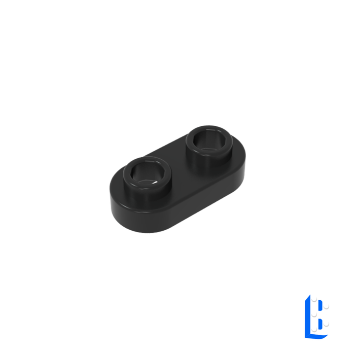 Plate 1x2 Rond - Black