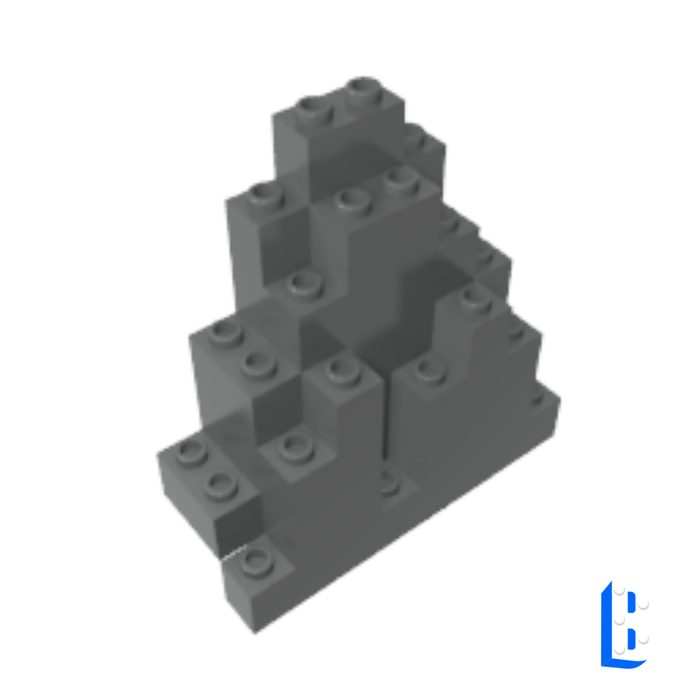 Rocher 3x8x7 - Dark Bluish Gray