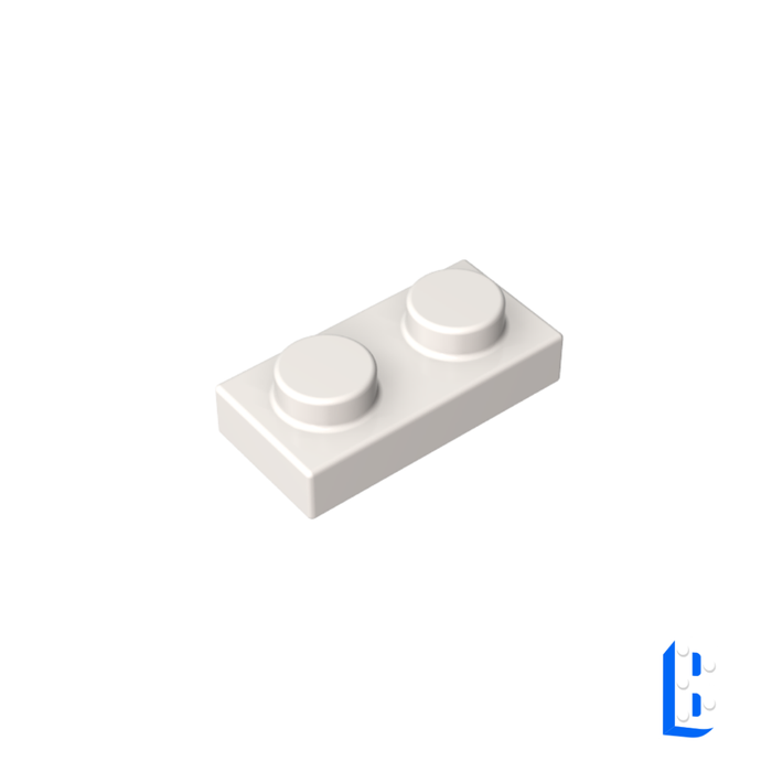 Plate 1x2 - White