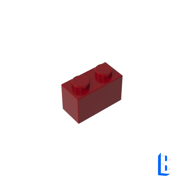 Brique 1x2 - Dark Red