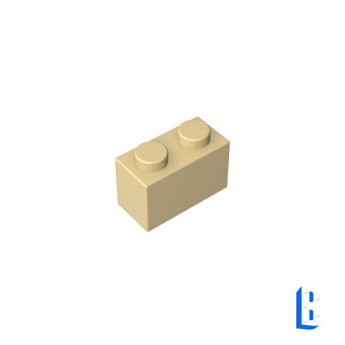 Brique 1x2 - Tan
