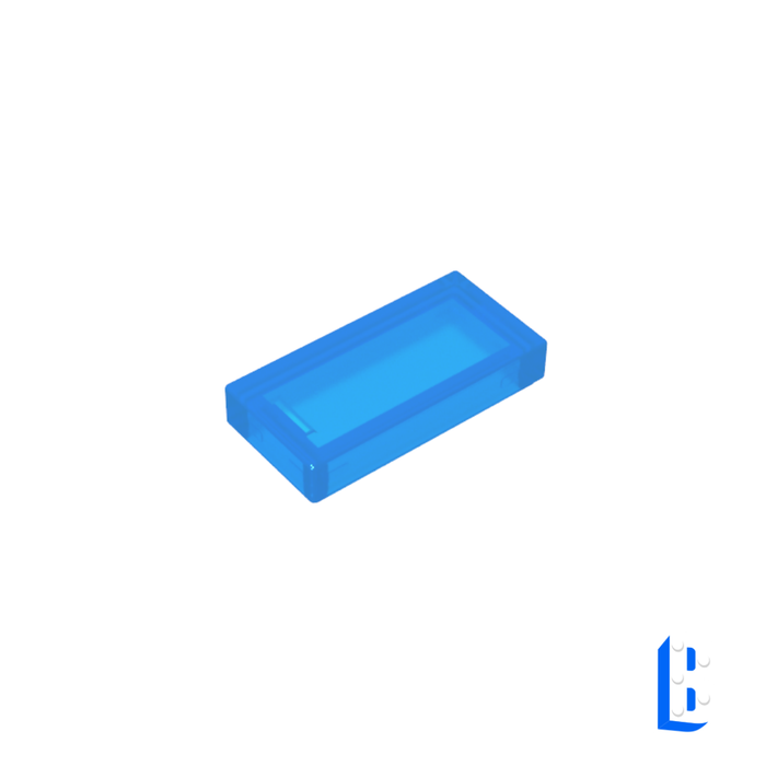Tile 1x2 - Trans Dark Blue