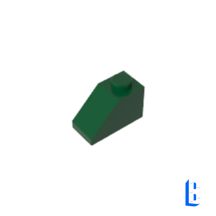 Slope 45° 2x1 - Dark Green