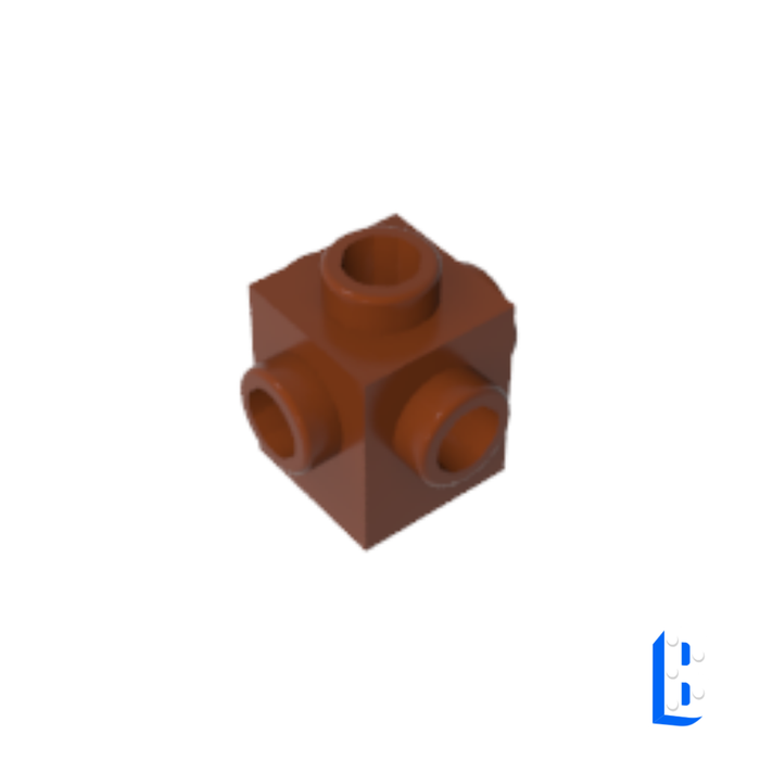 Brick Special 1 x 1 Studs on 4 Sides - Reddish Brown