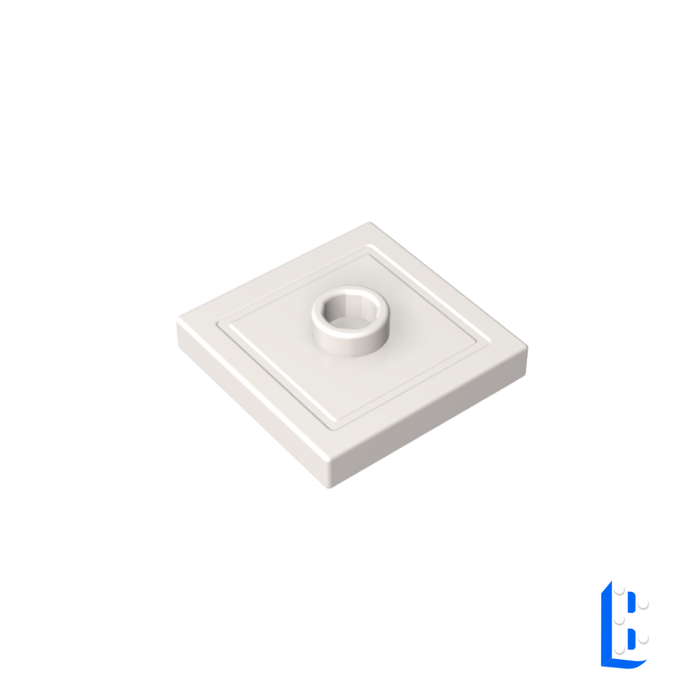 Plate 2x2 avec tenon - White