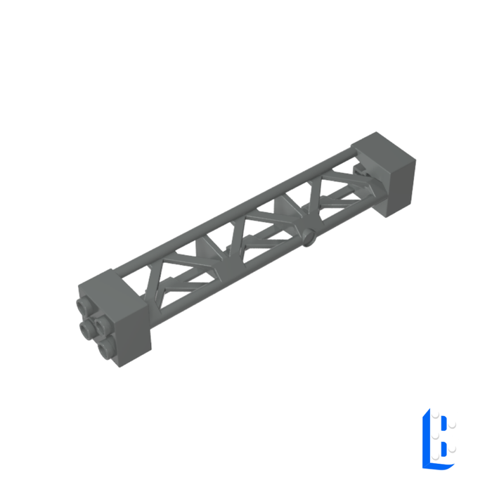 Support 2 x 2 x 10 Girder Triangular Vertical - Type 4 - 3 Posts, 3 Sections - Dark Bluish Gray