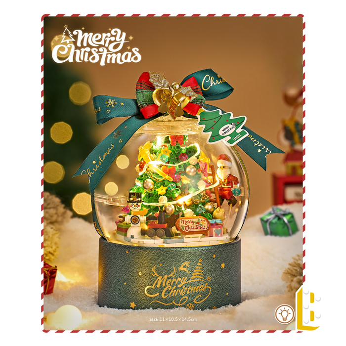 Boule à neige illuminée - Le sapin de Noël