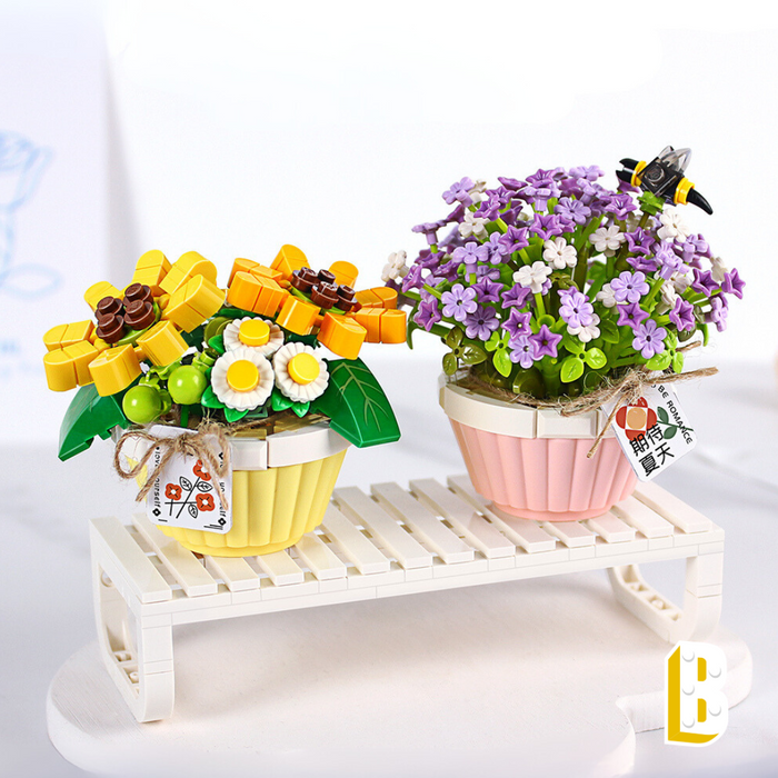 Les petits pots - Marguerites et lilas