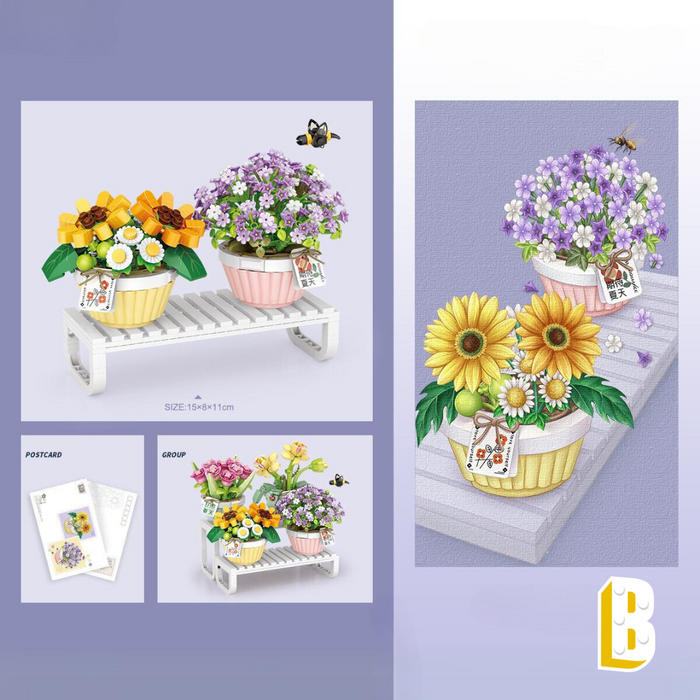 Les petits pots - Marguerites et lilas