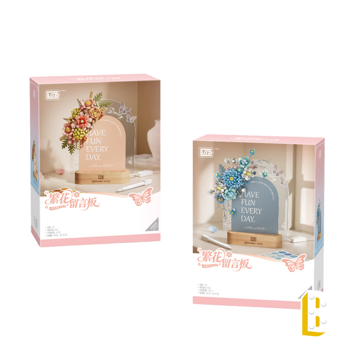 Le Mémo fleuri rose (kit led inclus)