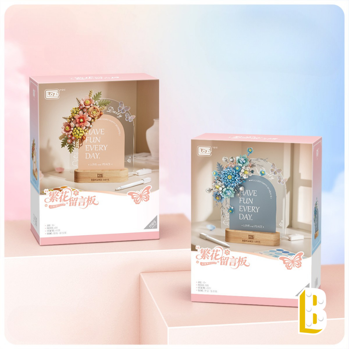 Le Mémo fleuri rose (kit led inclus)