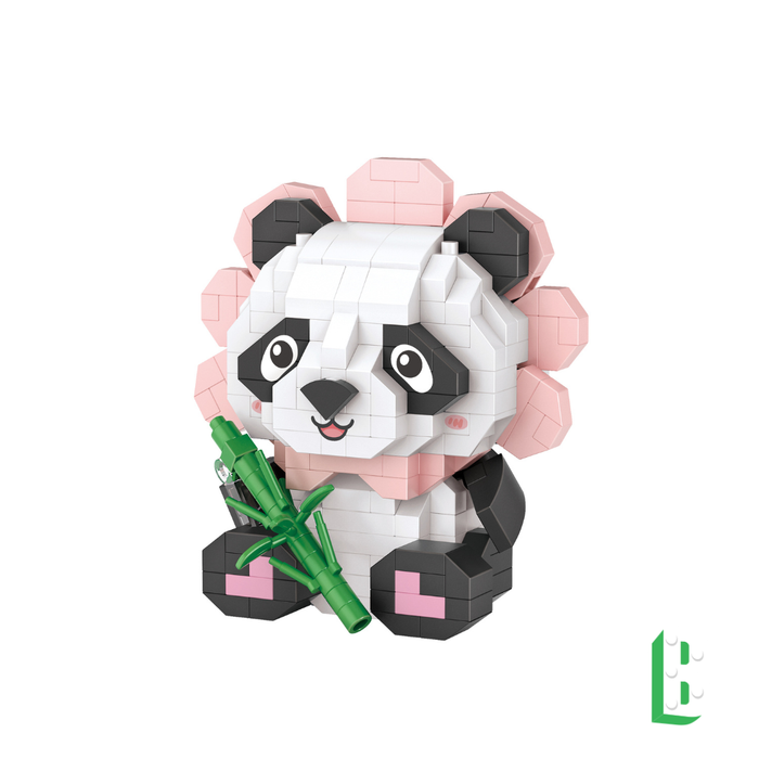Le panda déguisé en fleur