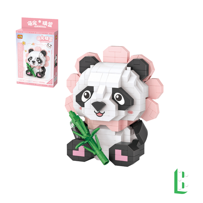 Le panda déguisé en fleur