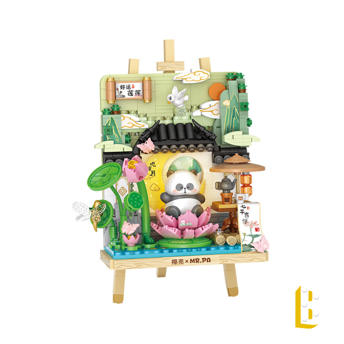 Le tableau - Le temple et le panda