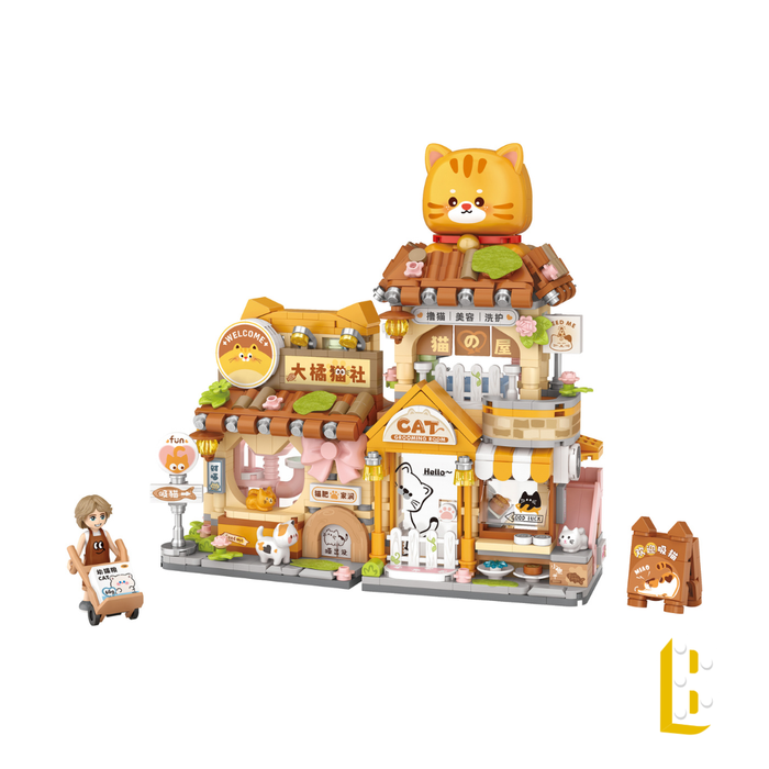 Le salon de toilettage du chat roux