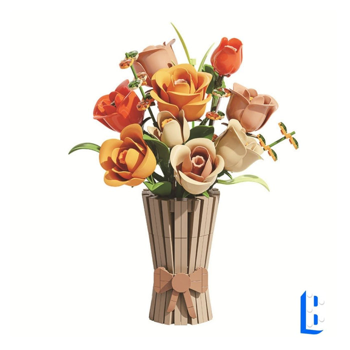 Le bouquet de roses (vase inclus)