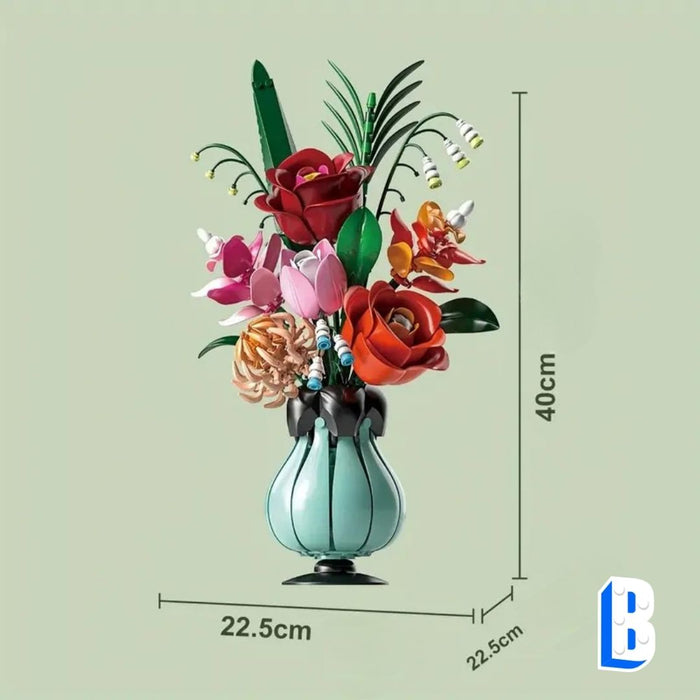 Le bouquet d'orchidées et de muguets (vase inclus)