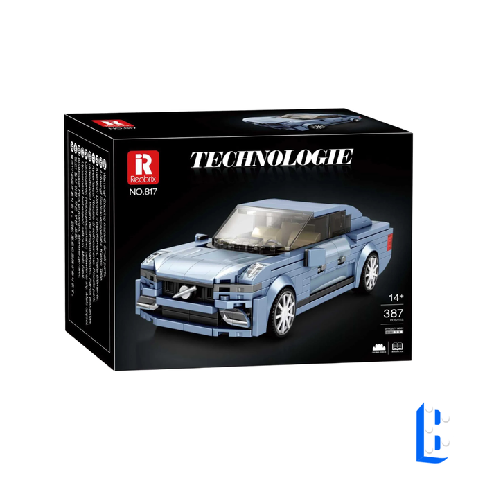La voiture de sport bleu clair