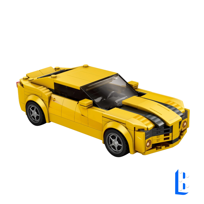 La voiture de sport jaune