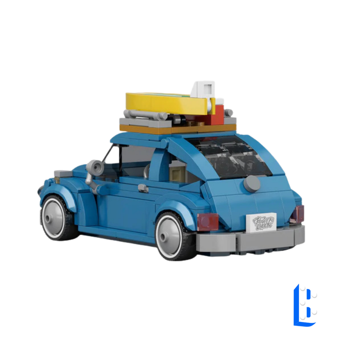La voiture de vacance bleu (vitrine inclus)