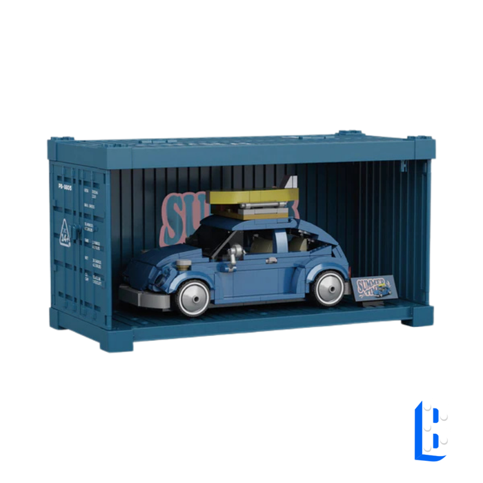 La voiture de vacance bleu (vitrine inclus)