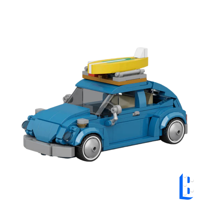 La voiture de vacance bleu (vitrine inclus)