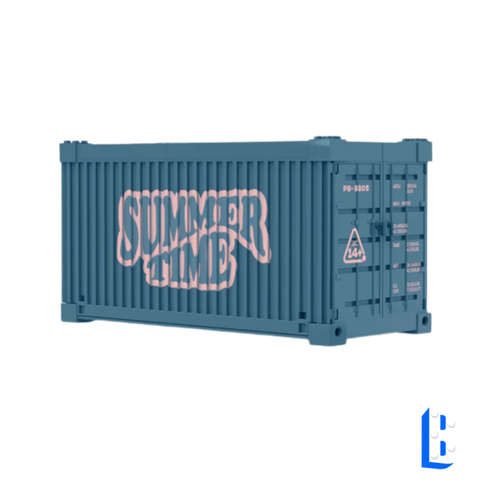 La voiture de vacance bleu (vitrine inclus)