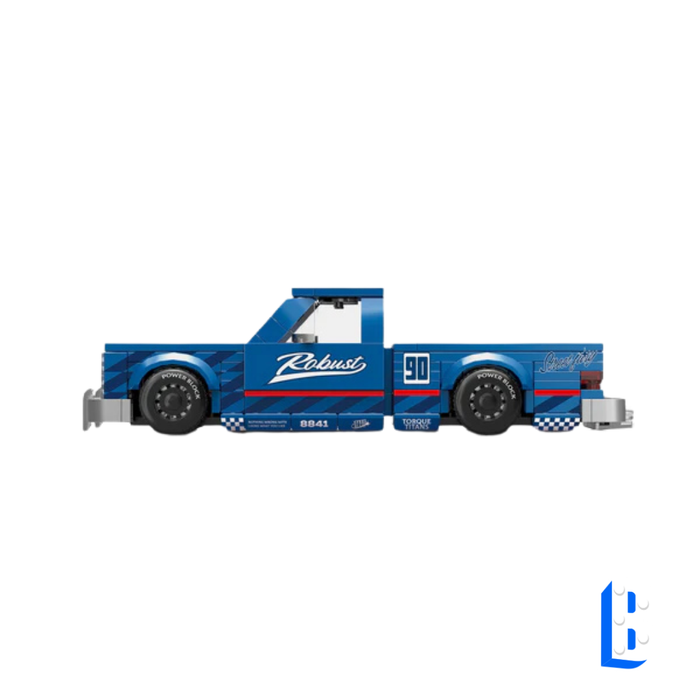 Le pick-up bleu foncé (vitrine inclus)