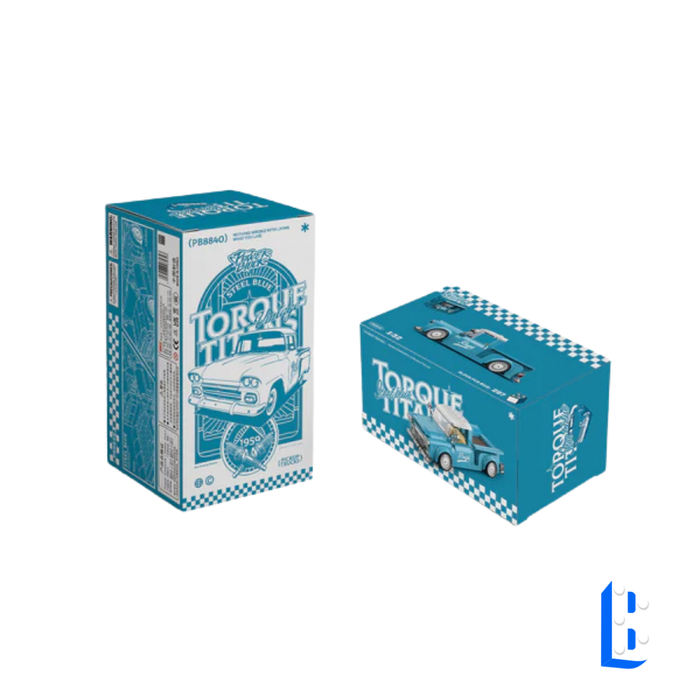 Le pick-up bleu clair (vitrine inclus)