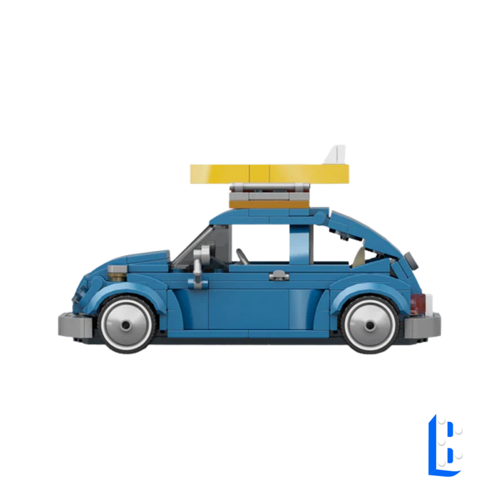 La voiture de vacance bleu (vitrine inclus)