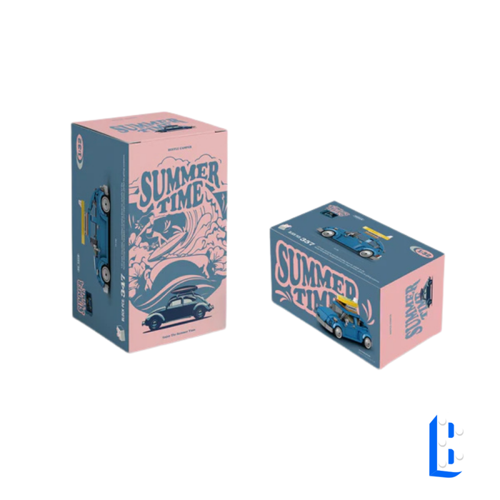 La voiture de vacance bleu (vitrine inclus)