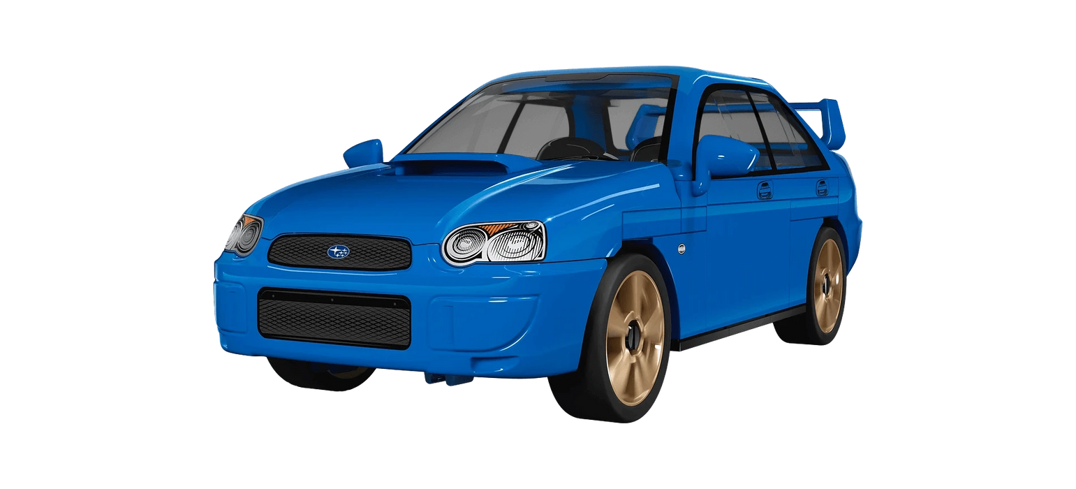 Subaru Impreza WRX bleue échelle 1:35
