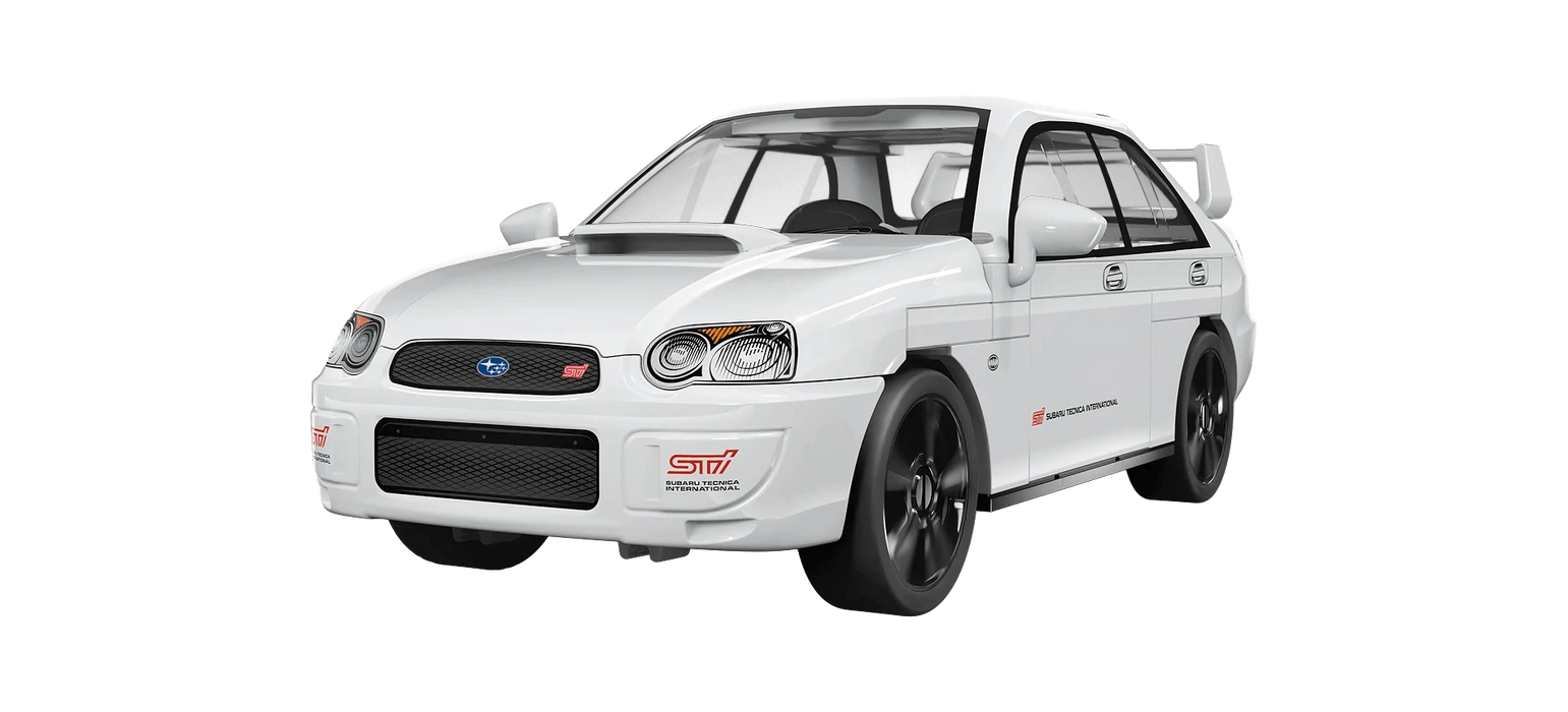 Subaru Impreza WRX STI blanche échelle 1:35